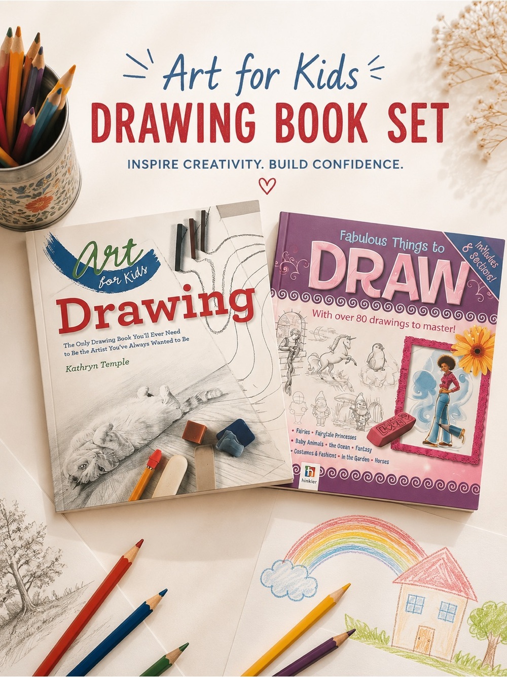 Art for Kids Drawing Book Set